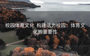 校园体育文化  构建活力校园：体育文化的重要性